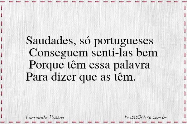 Frase de Fernando Pessoa