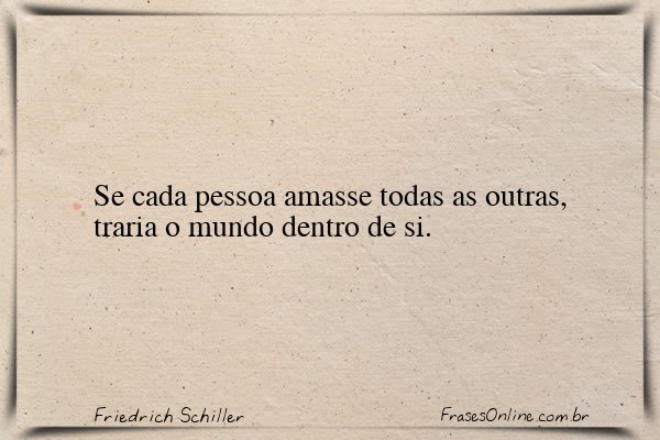 Frase de Friedrich Schiller