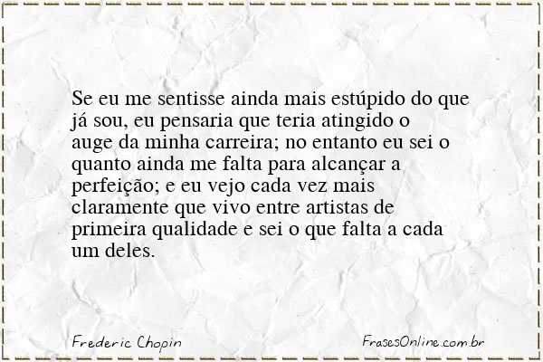 Frase de Frederic Chopin