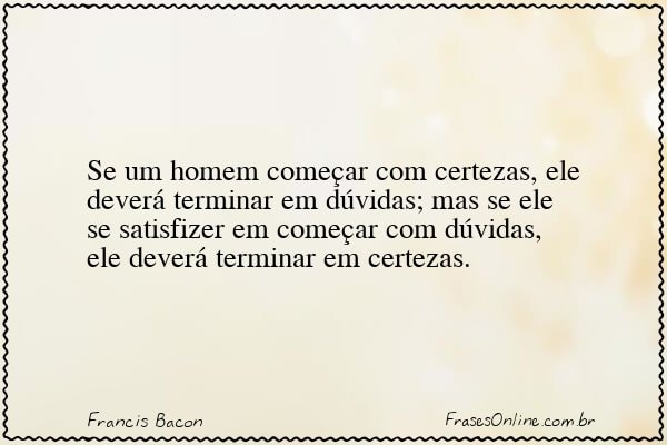 Frase de Francis Bacon