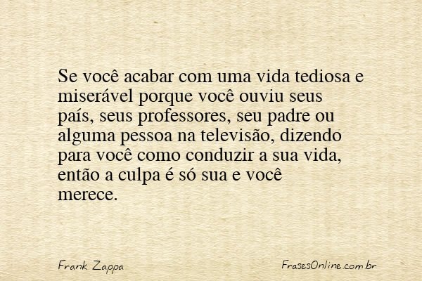 Frase de Frank Zappa