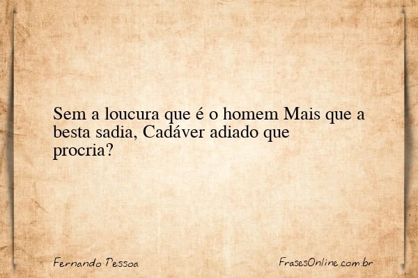 Frase de Fernando Pessoa