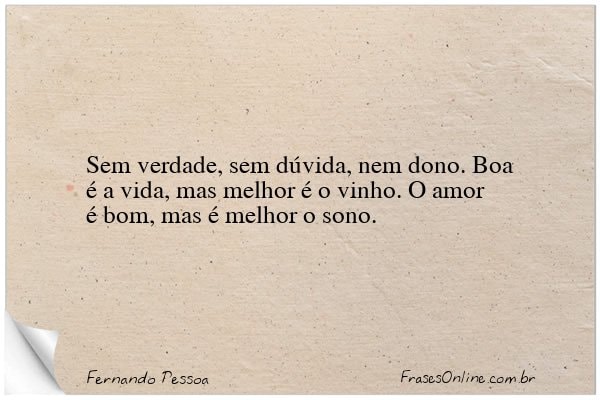 Frase de Fernando Pessoa