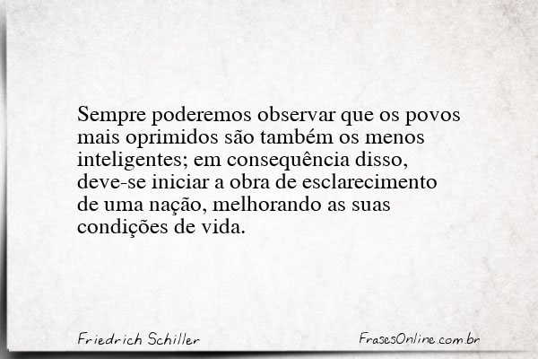 Frase de Friedrich Schiller