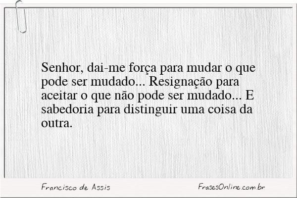 Frase de Francisco de Assis