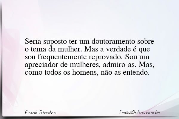 Frase de Frank Sinatra