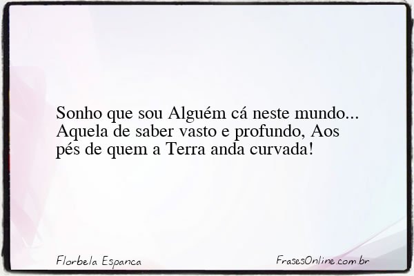 Frase de Florbela Espanca