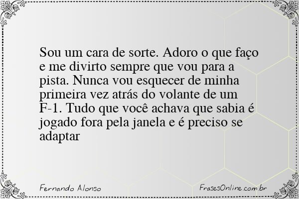 Frase de Fernando Alonso