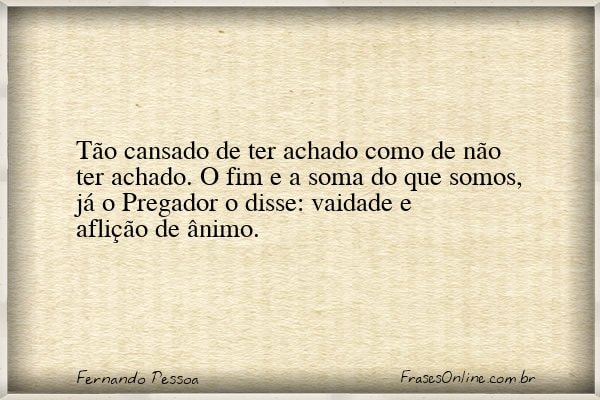 Frase de Fernando Pessoa