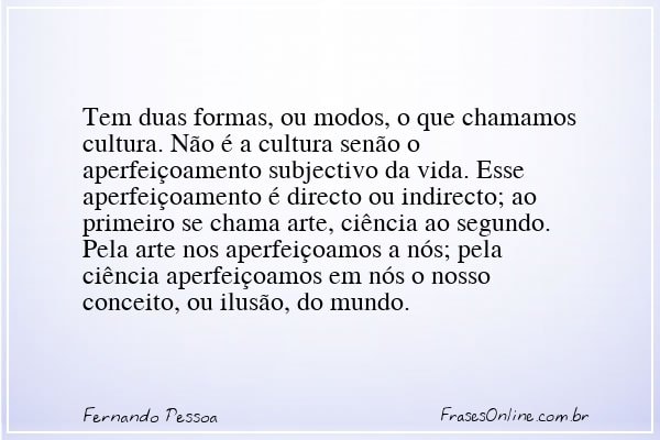 Frase de Fernando Pessoa