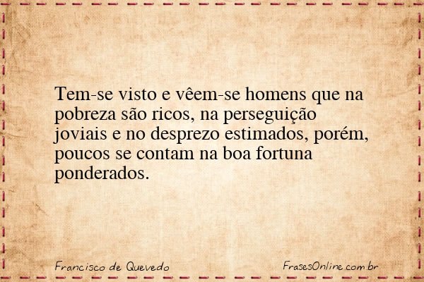 Frase de Francisco de Quevedo