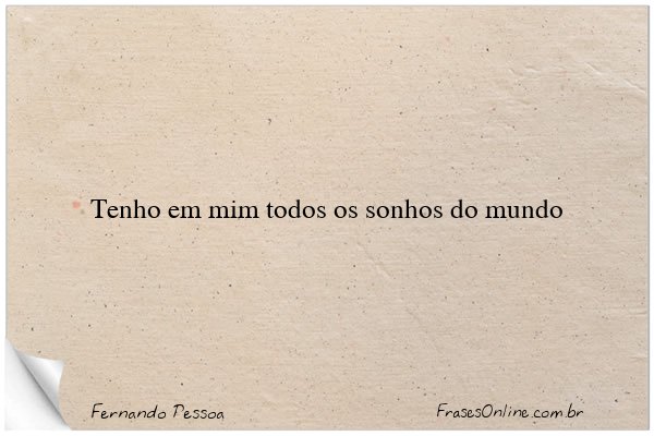 Frase de Fernando Pessoa