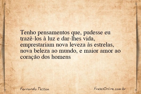 Frase de Fernando Pessoa