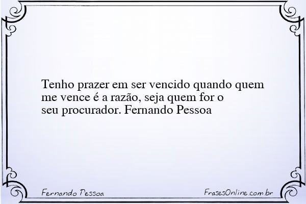 Frase de Fernando Pessoa