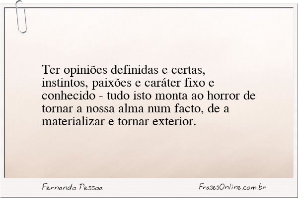 Frase de Fernando Pessoa