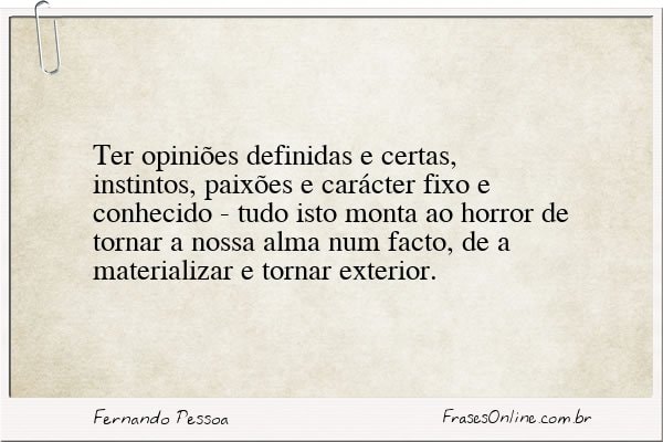 Frase de Fernando Pessoa