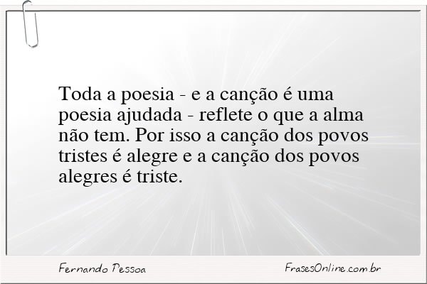 Frase de Fernando Pessoa