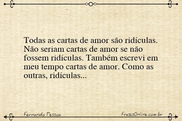 Frase de Fernando Pessoa