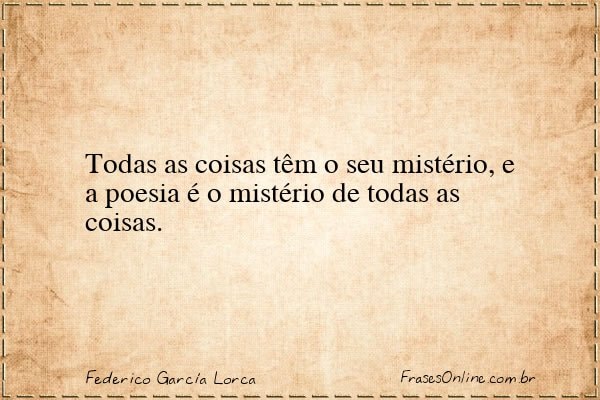 Frase de Federico García Lorca