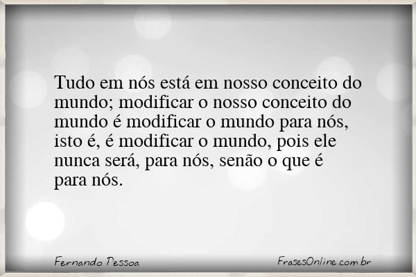 Frase de Fernando Pessoa