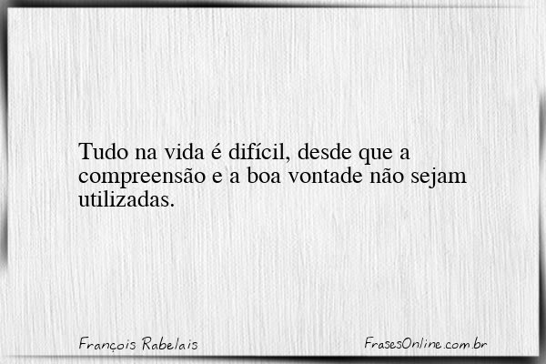 Frase de François Rabelais
