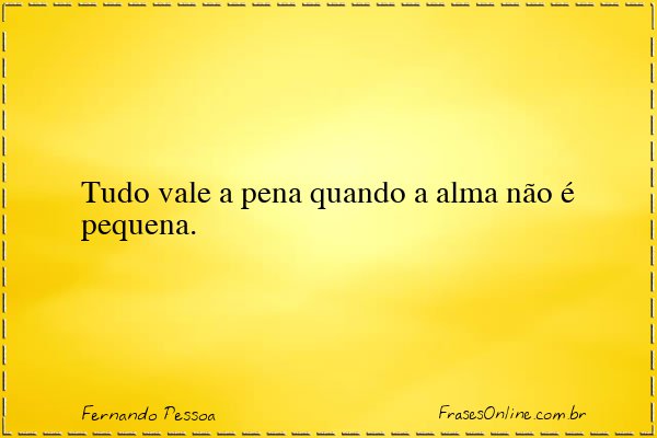 Frase de Fernando Pessoa