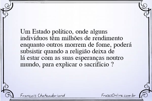 Frase de François Chateaubriand