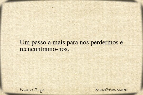 Frase de Francis Ponge