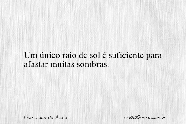 Frase de Francisco de Assis