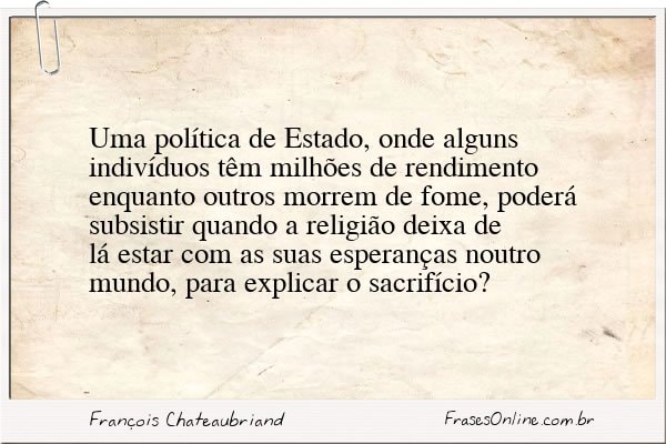 Frase de François Chateaubriand