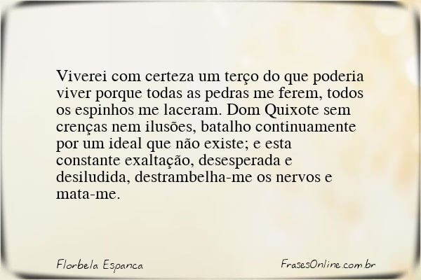 Frase de Florbela Espanca