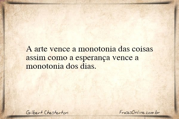 Frase de Gilbert Chesterton