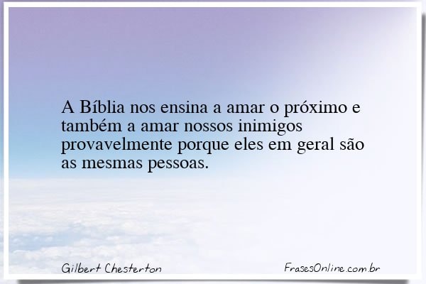 Frase de Gilbert Chesterton