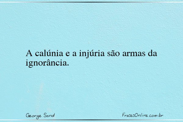 Frase de George Sand