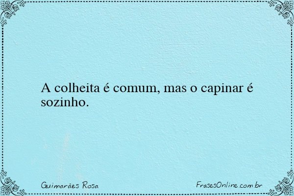 Frase de Guimarães Rosa