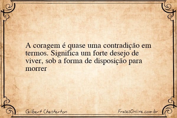 Frase de Gilbert Chesterton