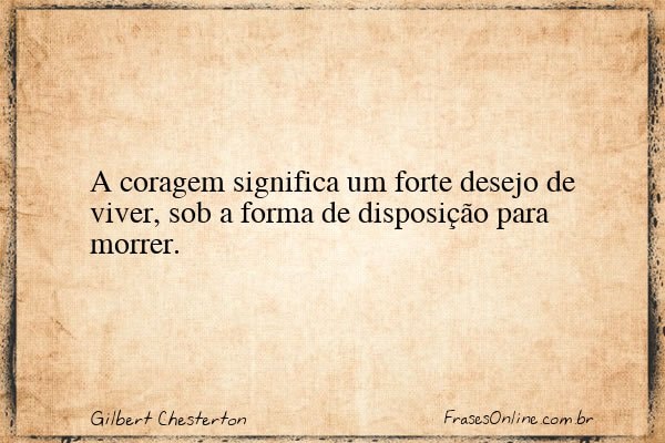 Frase de Gilbert Chesterton