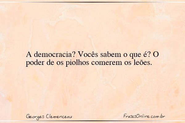 Frase de Georges Clemenceau