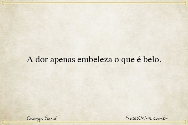 Frase de George Sand