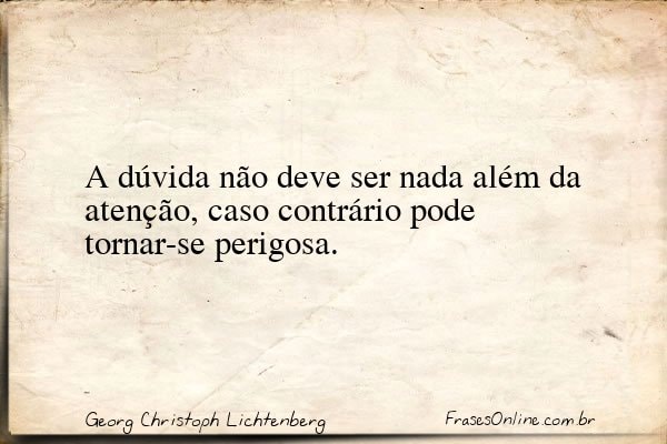 Frase de Georg Christoph Lichtenberg