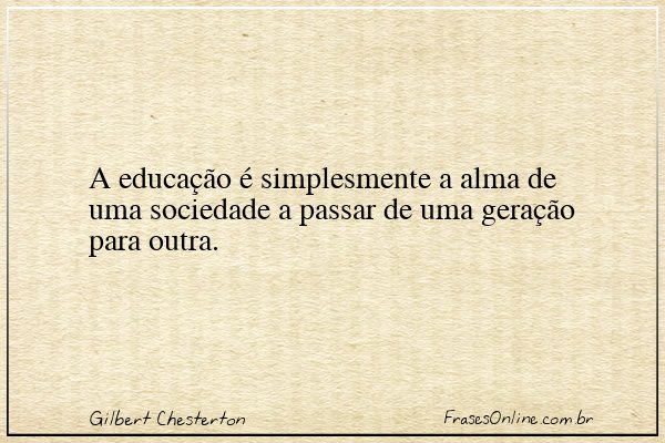 Frase de Gilbert Chesterton