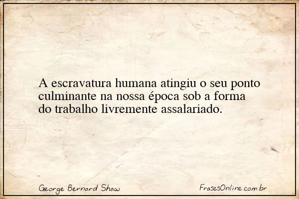 Frase de George Bernard Shaw
