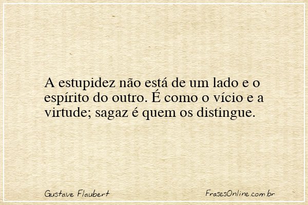 Frase de Gustave Flaubert