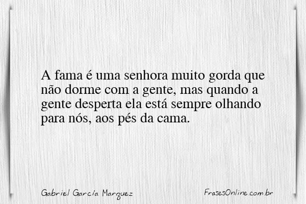 Frase de Gabriel García Marquez