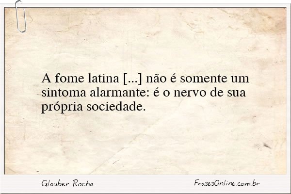 Frase de Glauber Rocha