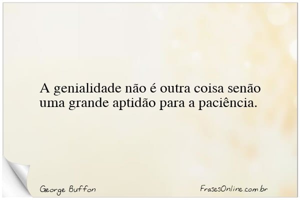 Frase de George Buffon