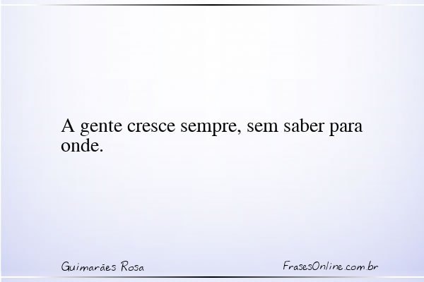Frase de Guimarães Rosa