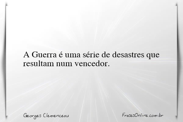 Frase de Georges Clemenceau