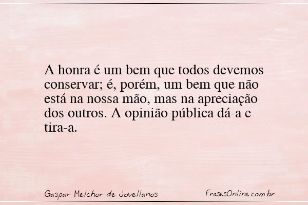 Frase de Gaspar Melchor de Jovellanos