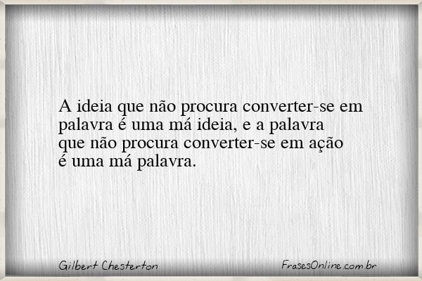 Frase de Gilbert Chesterton